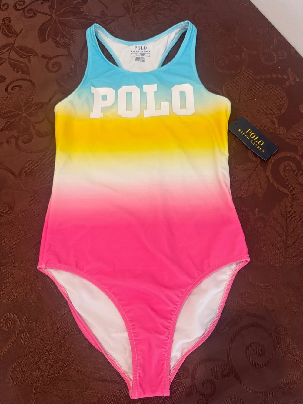 Polo by Ralph Lauren Girls One Piece Swimsuit. Size 12